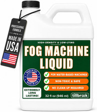Fog Machine Liquid, 32 Oz, High-Density, Long-Lasting, Water-Based Formula