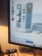 Passus Surge Protector Power Strip Tower With 12 AC Outlets