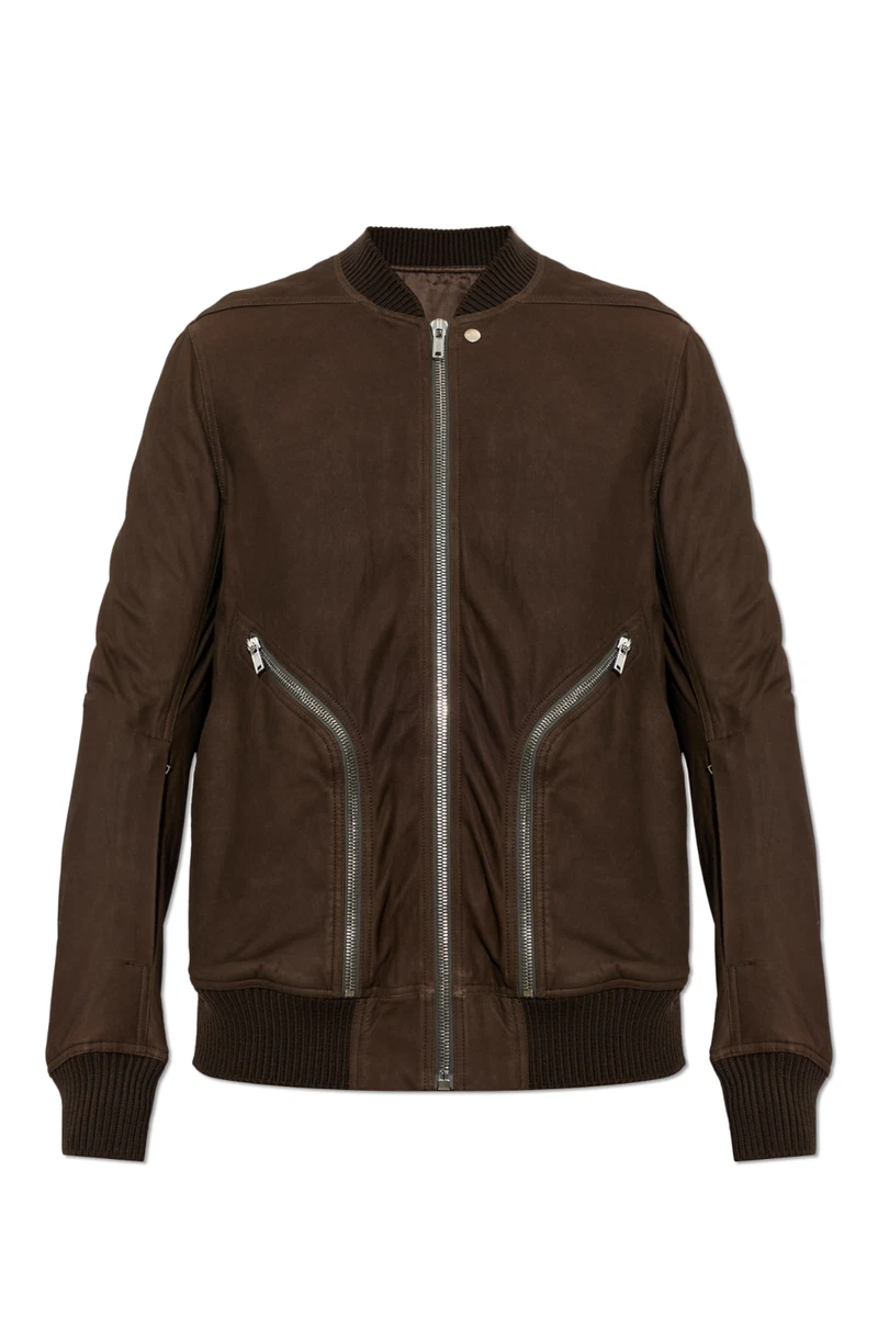 Rick Owens Leather Outer Shell Brown Coats, Jackets & Vests for