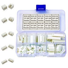 2.54mm Connector Assortment Kit Compatible with JST XH 2.54 DIP Header 2P 3P