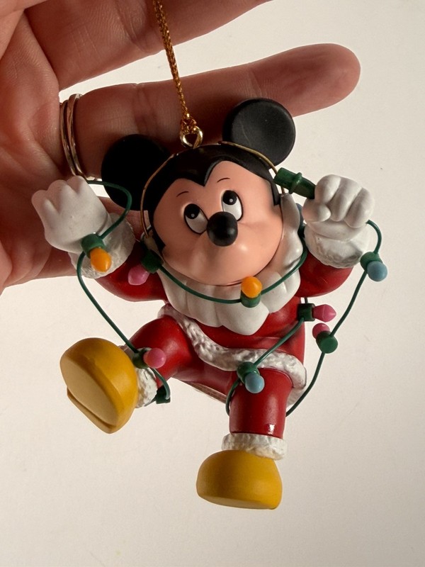 DISNEY Christmas Magic Ornament 26231-101 Mickey Mouse Tangled in Lights