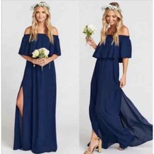 Show Me Your MuMu long line on or off the shoulder women’s boho maxi dress XS