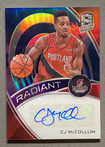2019-20 Panini Spectra Prizm Radiant Signatures CJ McCollum Auto  1/1
