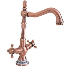 Antique Red Copper Kitchen Wet Bar Bathroom Vessel Sink Faucet Mixer Tap enf614