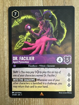 Disney Lorcana First Chapter - Dr. Facilier Agent Provocateur - 37/204 NM