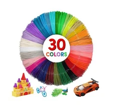 30 Colors 990ft PLA 3D Pen Filament Refills 1.75mm,Printer Filament Bundle,Pr...