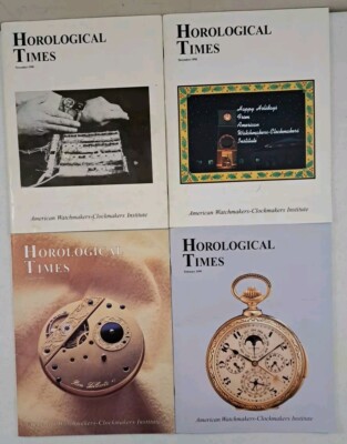 Lot Of 4 Horological Times Magazines-Amer Watchmakers-Clockmakers Institute 1999