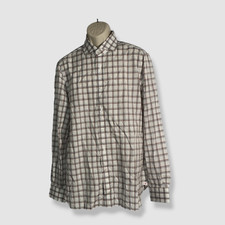  565 Isaia Men's White Leuca Mix Dress Shirt Size EU 43 /US 17