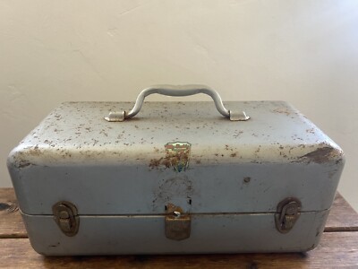 falls city tackle box Vintage Falls City My Buddy Fishing Tackle Box Aluminum Metal 2 Accordion  Trays