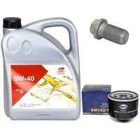 MotoröL Set 5W-40 5 Liter + ÖLfilter + ÖLablassschraube FüR Opel Movano 1.9 Dti