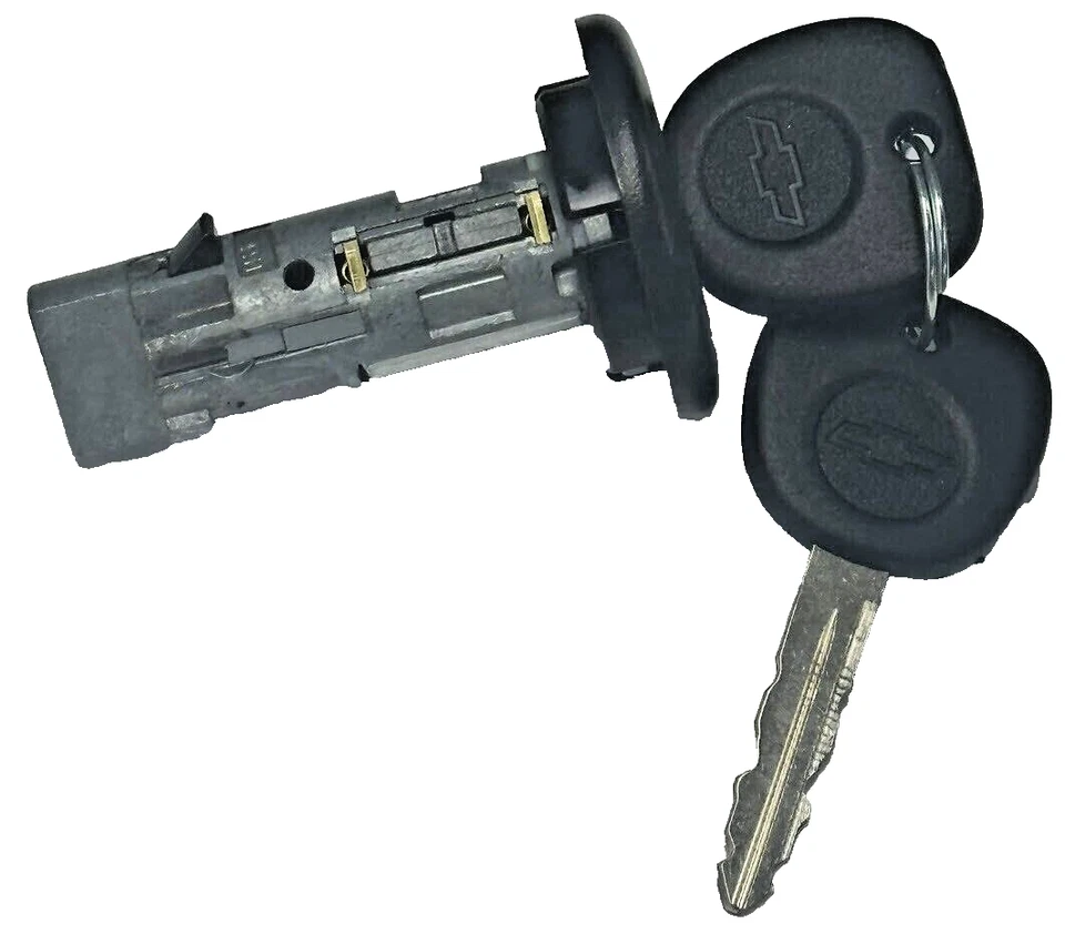 Interruptor de cilindro de bloqueo de encendido CHEVY con 2 llaves con logotipo de pajarita OEM 707835 + B102GCP Foto 2 de 2