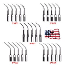 5PCS Dental Ultrasonic Scaler Scaling Tips Fit DTE SATELEC Handpiece