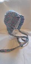 Baby Bonnet-Made with Calico and fun prints trimmed with Vintage trims.