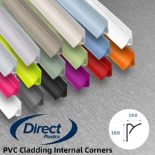 PVC Cladding Internal Corners -White,Pastels&Gloss Colours -2440mm/8ft