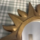 VINTAGE Mid-Century DEKNUDT BELGIUM 1970’s Sunburst Gold Resin Mirror — photo 5