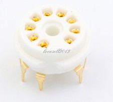 5PCS 12AX7 ECC83 6DJ8 EL84 6922 9P oro ceramica B9A presa tubo attacco PCB audio