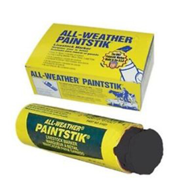 All Weather Paintstik Paint Sticks Livestock Markers Swine Cow *Box of 12* Black