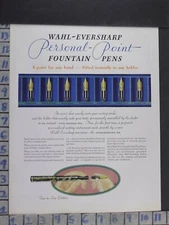 1929 WAHL EVERSHARP FOUNTAIN PEN WRITE BARREL NIB DESK VINTAGE AD DK68