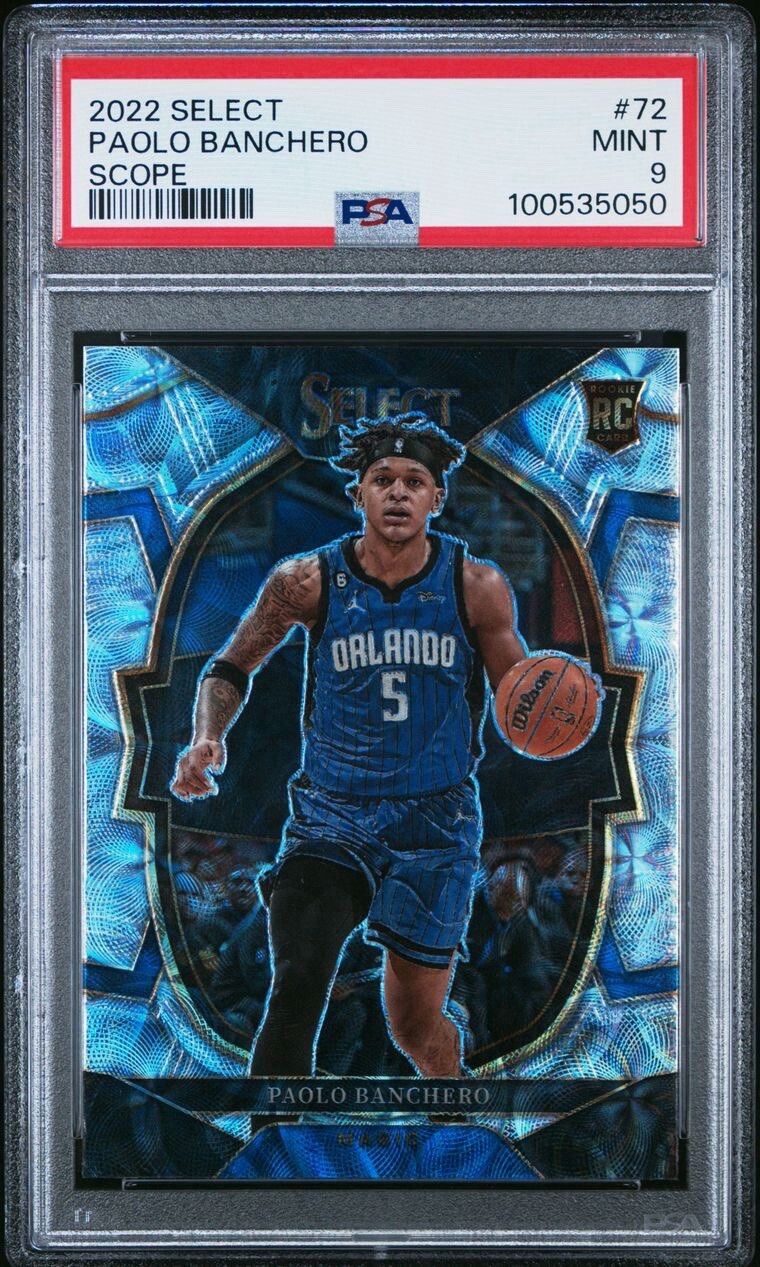 2022 Panini Select Paolo Banchero Rookie Card Silver Scope Prizm RC #72 PSA 9