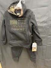 Mossy Oak Kids 2 Piece Children Jogging Suit Black sz 4
