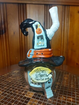 Blue Sky Clay Goldminc Halloween WITCHES U BREW T-Lite Tealight Candle Holder