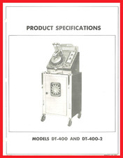Sun Product Specifications Models Dt-400 And Dt-400-2 Distributor Test Machines