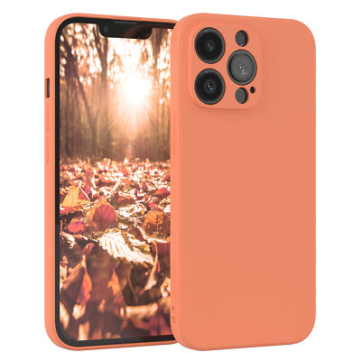 Für Apple iPhone 13 Pro Handyhülle Silikon Back Cover Schutz Handy Case Orange
