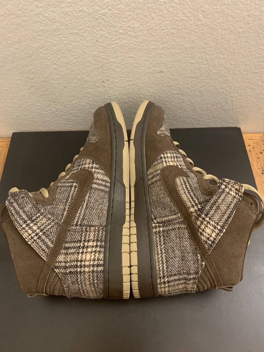 Nike 2004 Dunk High Pro SB Tweed Baroque Brown Tan Vintage 305050