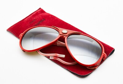 Vintage CEBE Made In France 70er Ski Sport Sonnenbrille Leder Steampunk Eyewear