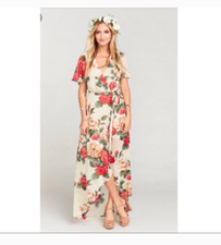 Show Me Your MuMu Sofia Wrap Maxi Dress in Lady Rose Size XS