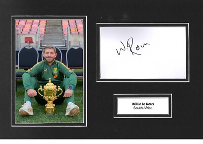 Willie le Roux Signed 12x8 Photo Display South Africa Autograph