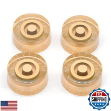 harpfeas 4PCS Imperial Inch Size LP Guitar Speed Dial Knobs 24 Fine Splines C