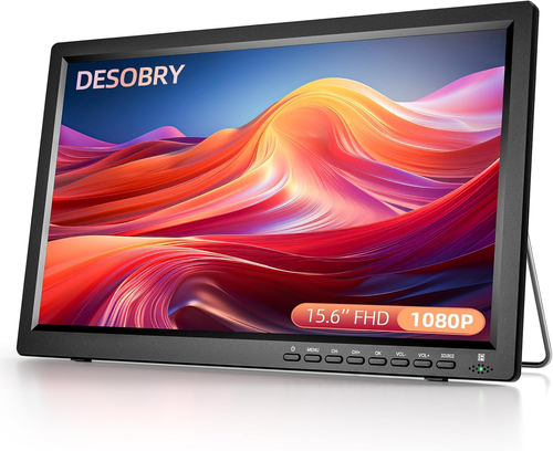 TV Portatile Da 15,6 Pollici Con Risoluzione 1080P Digitale DVB-T2, Mini TV Con - Foto 11 di 12