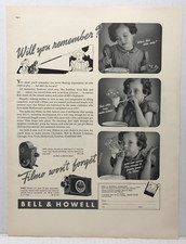 1938 Bell  Howell Filmo Movie Camera Filmo Won't Forget VINTAGE PRINT AD LM38