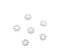 100 Bright Silver 4x1mm Rondelle Disc Tibetan Daisy Spacer Accent Pewter Beads