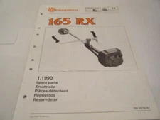 USED HUSQVARNA 165RX  ILLUSTRATED PARTS LIST MANUAL 1. 1990