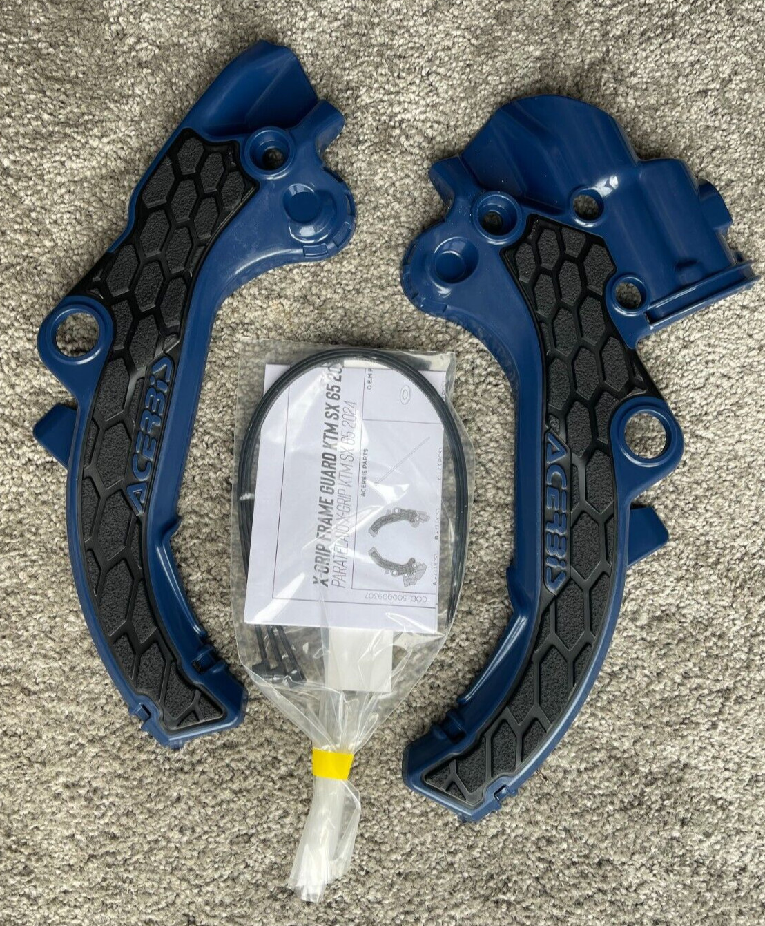 HUSQVARNA  TC 65   2024 - 2025  ACERBIS  FRAME GUARDS  BLUE / BLACK