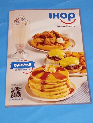 IHOP Restaurant Official MENU Spring/Summer 2024 10 page Genuine Current  Version