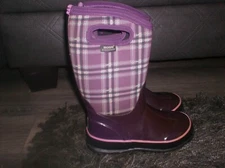 BOGS CLASSIC WINTER PLAID Purple Neoprene RUBBER WATERPROOF WINTER BOOTS SIZE 1