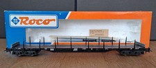 ROCO 46209 - Carro pianale DB Sss-y a carrelli (4 assi) con stanti pieghevoli