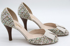 Chanel Vintage 2005 Tweed Pattern D'Orsay Pumps Size EU 41.5/ US 11.5