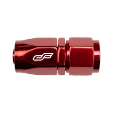 -6 AN Straight Female Aluminum Hose End Fitting - Red