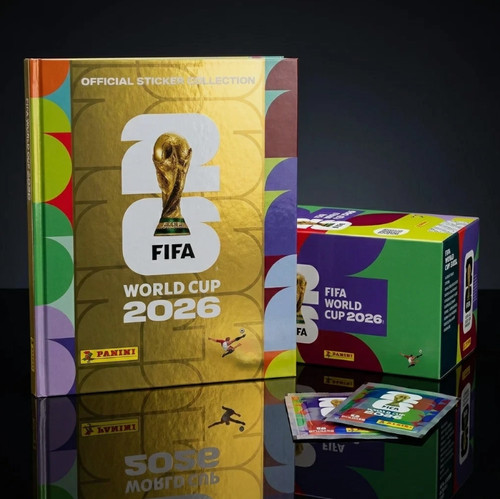 Panini FIFA World Cup 2026 Premium Gold Hardcover Album + LATAM Stickers Box