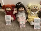 Lot of 9 Cabbage Patch Kids Vintage Collectible Dolls Original Certificates