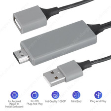 1080P HDMI Mirroring AV Cable for iPhone iPad Android Phone to TV HDTV Adapter