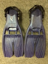 Scubapro Scuba Diving Swimming Snorkeling Twin Jet Open Heel Split Fins sz Med