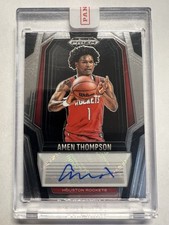 2024-25 Panini Prizm Black Amen Thompson Auto #SIG-AMN Encased Houston Rockets
