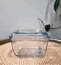 Vintage Fire King Blue Sapphire Philbe 5" Refrigerator Dish With Lid VTG Fridgie