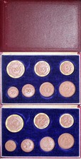 GERMANY Saxony 1921 Porcelain Stoneware Notgeld Set 7 Coins by Meissen in BOX