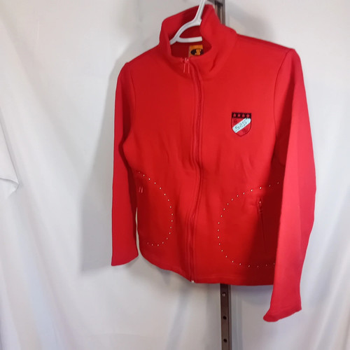Y2K S2 Square Studded Moto Style Hoodie Stand Collar Logo Retro Streetwear S - Picture 13 of 16